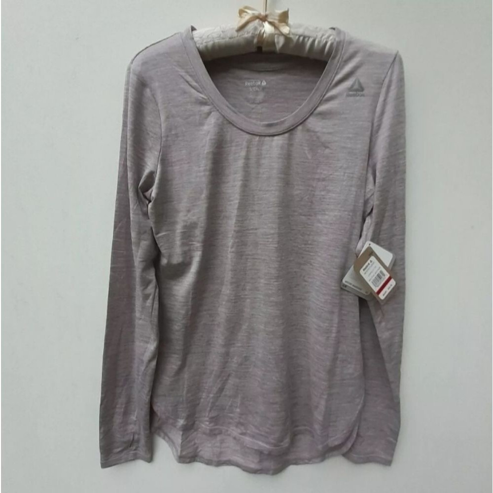 Reebok Women S Long Sleeve Athletic Top Training Slim Fit Moisture Wicking A13